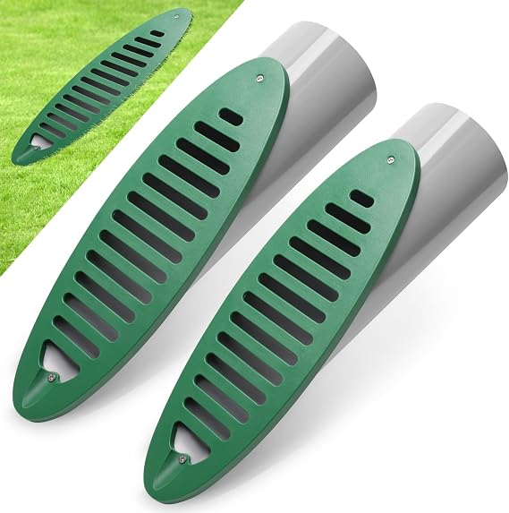 4 Angled Slope Drainage Pipe, Yard Drain Emitter Drainage Grate | 2P, for Pump Discharge/ Downspout Extensions