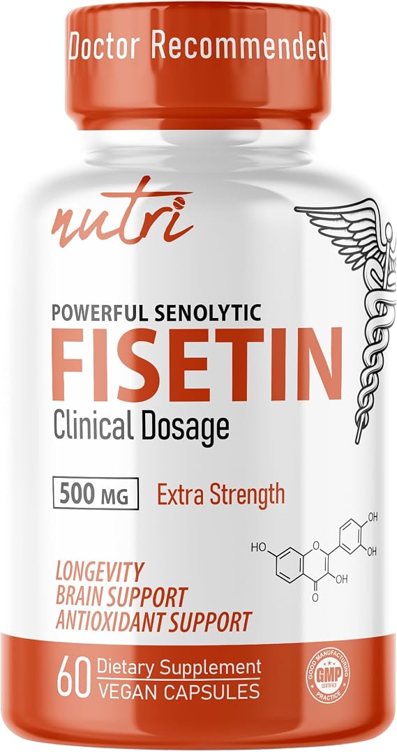Nutri Fisetin 500mg - Senolytic Activator & Antioxidant - 60 Caps