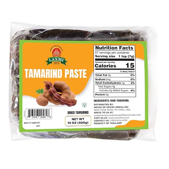 Laxmi Brand All Natural Wet Tamarind, Made Pure, Made Fresh, Tradition of Quality, Product of Thailand (14oz)