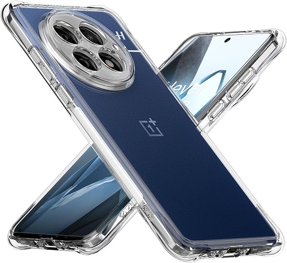 Cresee Case for OnePlus 13, Clear Cover with Reinforced Corner Bumper Camera Protection Slim Fit Shockproof Flexible TPU Case for OnePlus 13 - Transparent