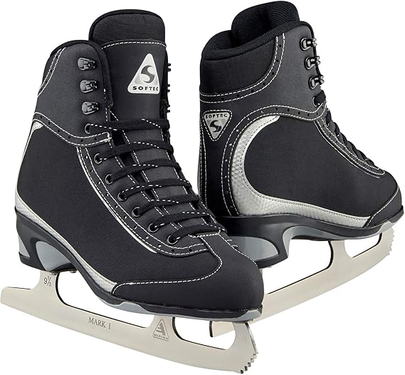 Jackson Ultima Softec Vista ST3200 ST3201 Figure Ice Skates for Women and Girls/Black, Navy, White Bundle with Guardog Skate Guards Jackson Skate Bag JL350