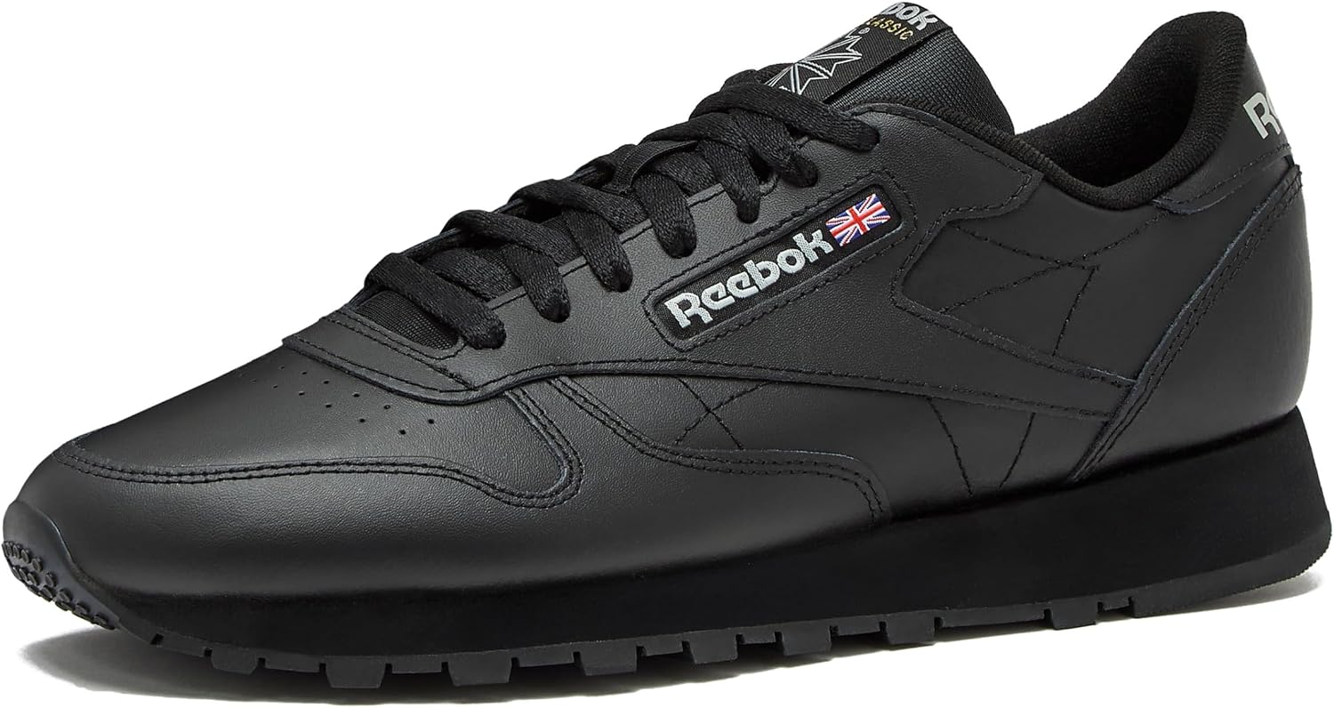 Reebok Unisex Classic Leather Sneaker, Reefresh BlackPure Grey, 13 US Men
