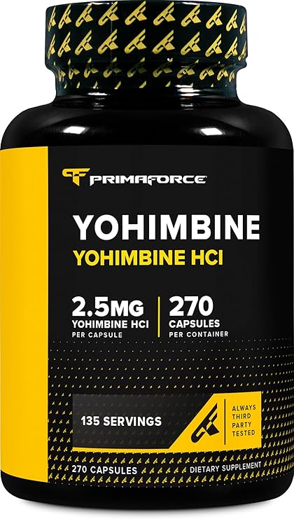 PrimaForce Yohimbine HCl (2.5mg) 270 Capsules, Gluten-Free