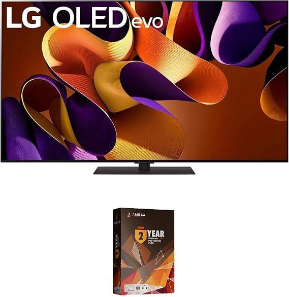 LG OLED55G4SUB 55 Inch 4K Evo G4 Series Ultra High Definition OLED TV with 2 Year Amber Protection Plan (2024)