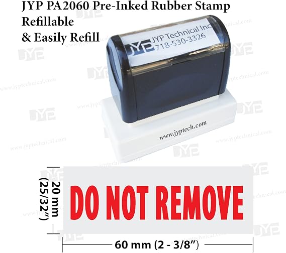 New JYP PA2060 Pre-Inked Rubber Stamp w. Do Not Remove