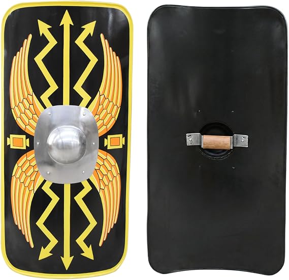 Medieval Warrior Functional Medieval Roman Armour Legion Scutum Shield 18G Steel Jumbo SCA LARP