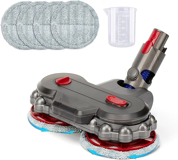Mop Head Replacement for Dyson v7 v8 v10 v11 v15, Hardwood Floor Mopping Cleaning for sv10 sv11 sv12 sv14 Vacuum Head Attachment with 6 Pads, Tank and Cup2026v10slim/v12/sv18 NOT Compatible