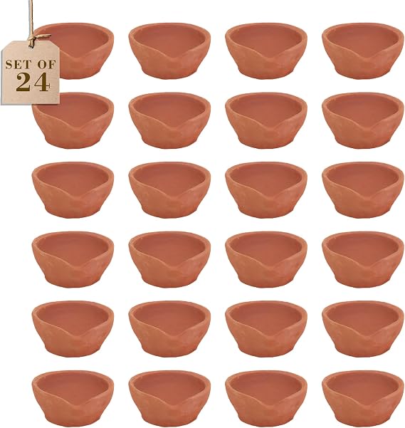 Handmade Earthen Clay Mitti Diya for Diwali Decor