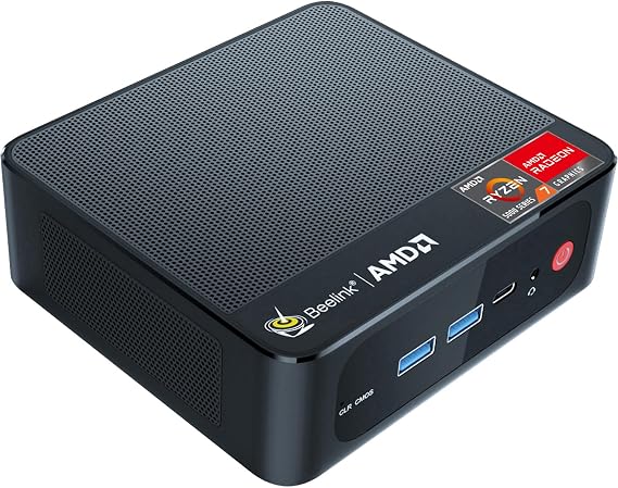 Beelink SER5 MAX Mini Pc,AMD Ryzen 7 7735U (8C/16T,up to 4.75GHz),Mini Computer with 24GB LPDDR5 RAM/500GB M.2 2280 SSD,Micro Pc Support 4K FPS,WiFi6/BT5.4/2.5G LAN/Home/Office