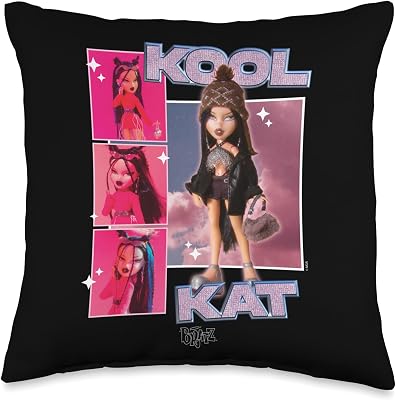 Bratz - Jade Kool Cat Doll Collage Throw Pillow