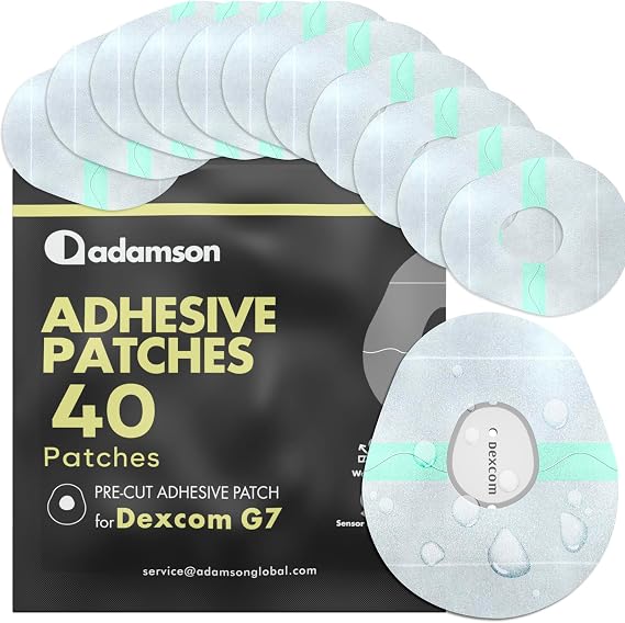 Dexcom G7 Patches, 40 Waterproof Adhesive Covers, No Glue on Sensor