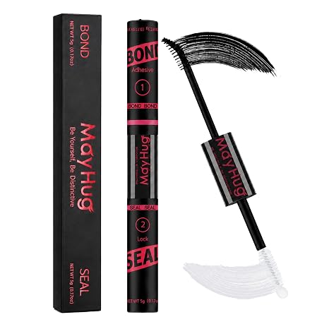 Mayhug Lash Bond and Seal, 2-in-1 Waterproof Lash Cluster Glue, 10ml