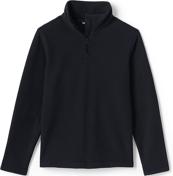 Lands' End School Uniform Kids Lightweight Fleece Quarter Zip Pullover
