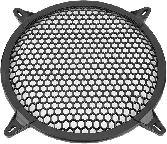 KIMISS 10in Speaker Grill Cover, Circular Speaker Cover, SubWoofer Plastic Mesh Cover, Car Audio Cover Guard Woofer Speaker Modification Cover Car Speaker Grill Audio Speaker Mesh Cover Protector