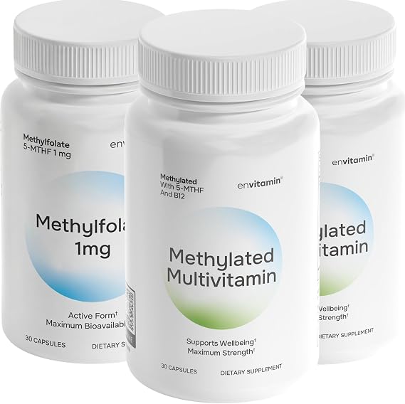 envitamin Methylfolate & 2 Pack Methylated Multivitamin Bundle (2 Products, 3 Bottles)