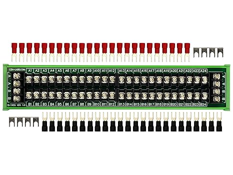Barrier Terminal Block Power Distribution Module (2x24 Position, DIN Rail Mount)
