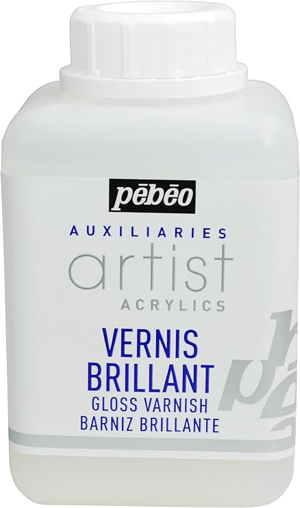 Pebeo Artist Acrylics Auxiliaries Gloss Varnish, 500-Milliliter
