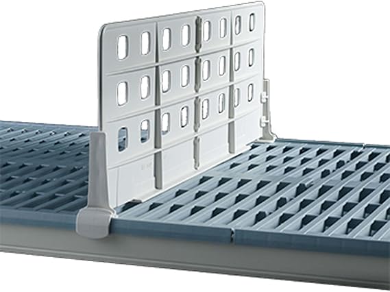 Metro MXD24-8 MetroMax i Standard Duty Shelf Dividers for Open Grid Shelves, 24" L x 8" H