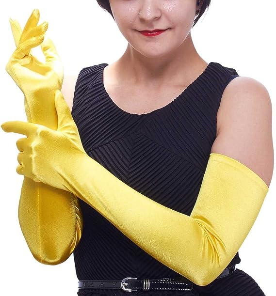 Greatlookz Stay Up Performance Opera Gloves, Custom Yellow