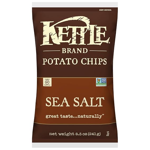 Kettle Brand Potato Chips Sea Salt, 8.5 oz, 6 ct