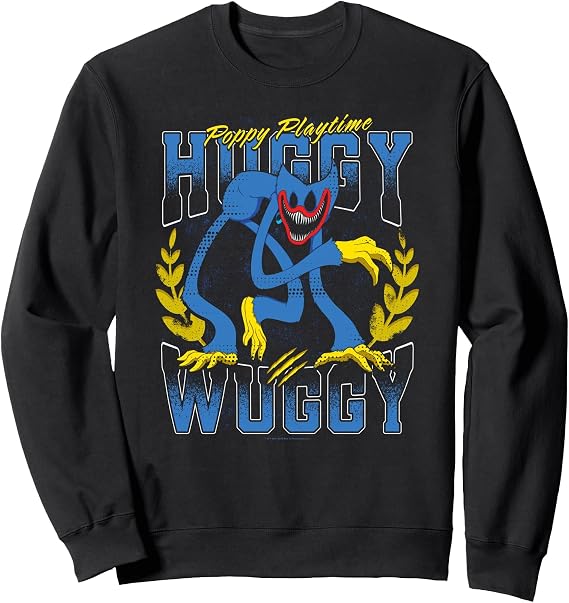 Poppy Playtime Nightmare Huggy Wuggy Distressed Portrait Sweatshirt