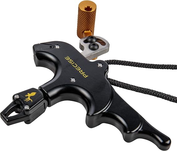 Trophy Ridge Precise Bow Release, 4-Finger T Handle Release, Includes Sling Wrist Strap, Torque Free Caliper-Style Head Rotates a Full 360-degrees, Multi-Position Thumb Trigger