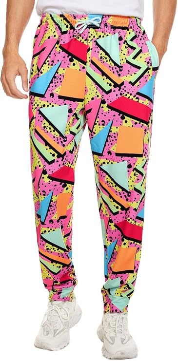 80s 90s Men's Sweatpants Retro Costumes Hip Hop Track Pants Vintage Jogger Workout Pants Sports Outfits for Men & Women