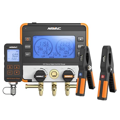 NAVAC NX1V Nexus Digital Manifold Gauge - Bluetooth, A2L Compatible