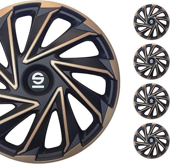 Sparco Wheel Covers Varese - 15-inch - Gold/Black - Set of 4 pieces