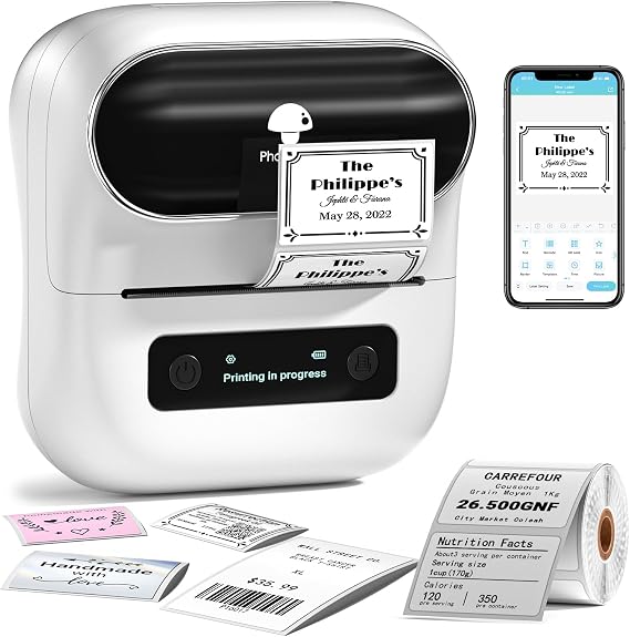 Phomemo M220 Label Maker, 3 Inch Bluetooth Thermal Label Printer
