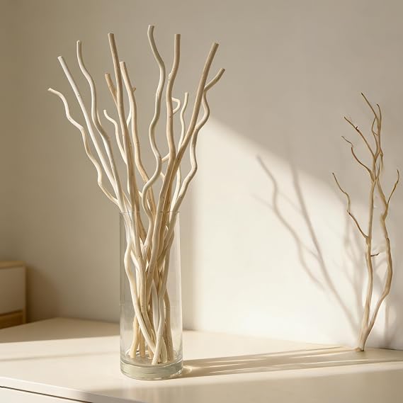 Curly Willow Branches 15 Pcs 17 Inch Natural Dried Twigs for Vase Decor