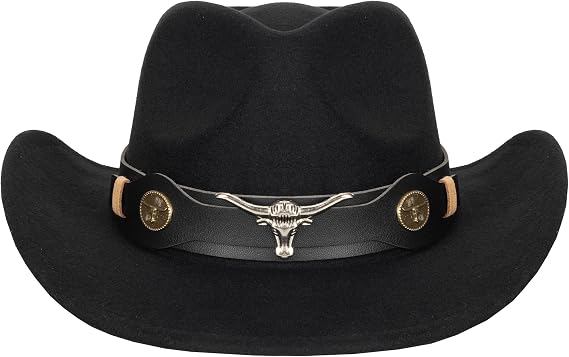 UTOWO Kids Western-Cowboy-Hat for Baby-Boys-Girls Felt-Cowgirl-Hat Brown Fedora Hat Fit for 2-7 Years