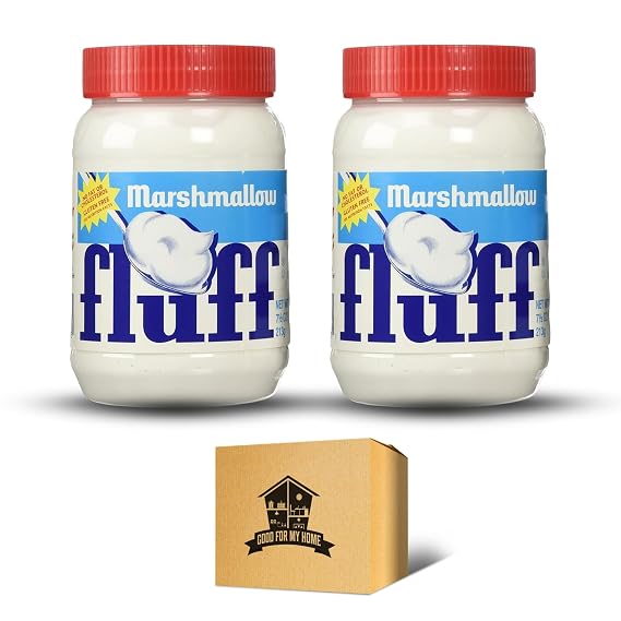 Marshmallow Fluff Spread Bundle. Includes Two 7.5 Oz Original Fluffer-nutter Marshmallow Fluff. For Spread, Marshmallow Filling, Marshmallow Creme, and More!  with a Good For My Home Box!
