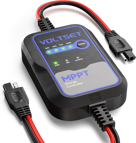 Voltset MPPT Solar Charge Controller 12V for Solar Panels Up to 50W