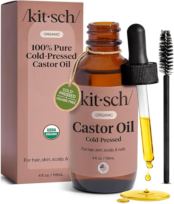 Kitsch 100% Pure Castor Oil Organic Cold Pressed - 4 oz
