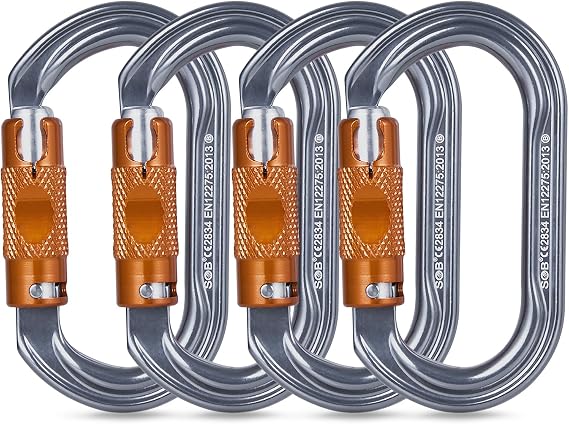 SOB Heavy Duty Carabiner Clips -Auto Locking Climbing Carabiner, Industrial Strength Climbing Hooks for Keychains, Outdoor Gear, Backpacks, Hiking & Camping