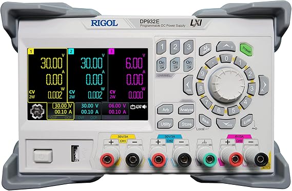 Rigol DP932E Programmable Linear Dc Power Supply,3 Channels,198W Total Power,Maximum Output Range 30V/3A || 30V/3A || 6V/3A