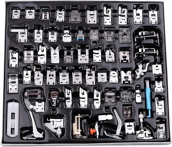 Presser Foot Set, Universal Sewing Machine Presser Feet Kit Multifunctional Sewing Foot Presser for Most of Sewing Machines Household DIY (62)