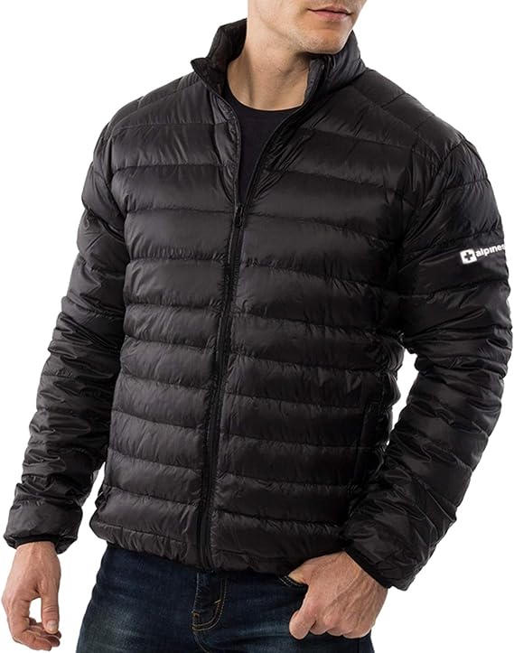 Alpine Swiss Niko Mens Puffer Jacket Down Alternate Insulated Coat Packable Water-Resistant Windproof Outerwear Zip Pockets