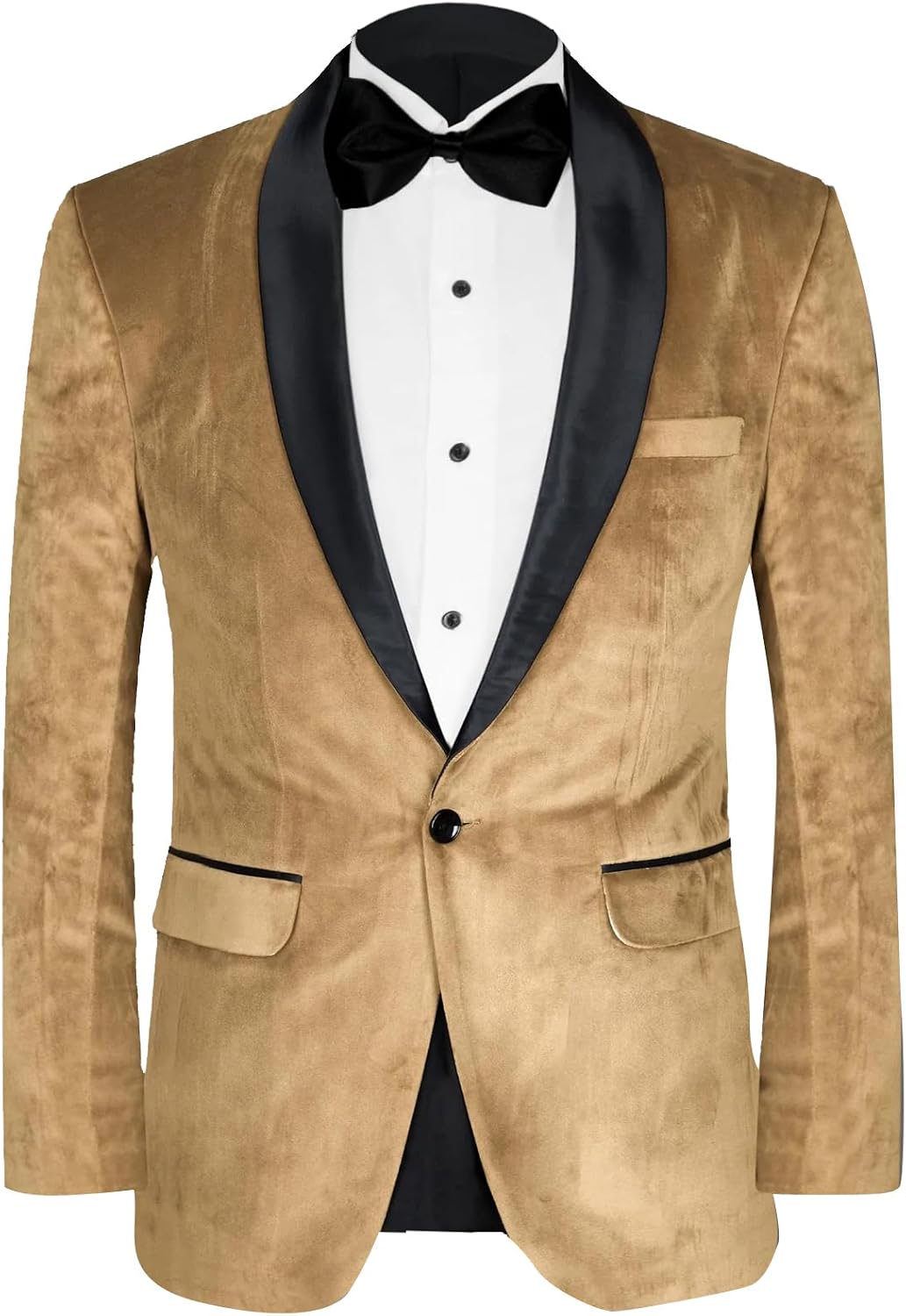 Mens Blazer Velvet Long Sleeve Regular Fit Suit Sport Coat Jacket Casual Lightweight Business Office Meeting Coat