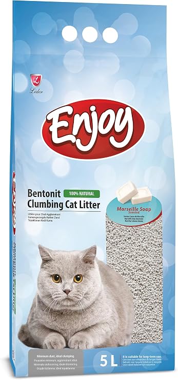 Enjoy Bentonite Fine Grain Cat Litter 10 Lt (Marseille Soapy)