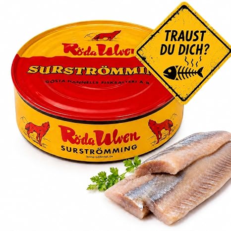 Surströmming Röda Ulven 300 g Tin (Fermented Herrings) - 400 g/300 g Fish