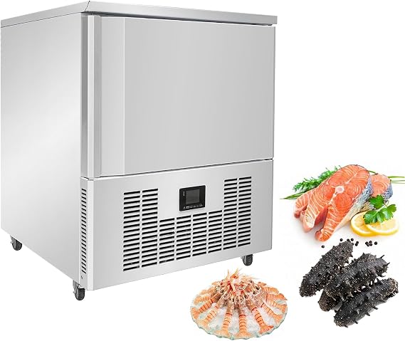 Kolice Commercial 5 Trays Blast Freezer,Blast Chiller,Chest Freezer for Preserved Hard ice Cream,Dough,Cakes,Chicken,Seafood,Sushi Rice in Restaurant,Hotel,School,Bakery,Cafes
