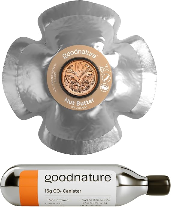 Goodnature Top Up Pack for A24 Trap, Nut Butter Paste Pump & CO2 Canister