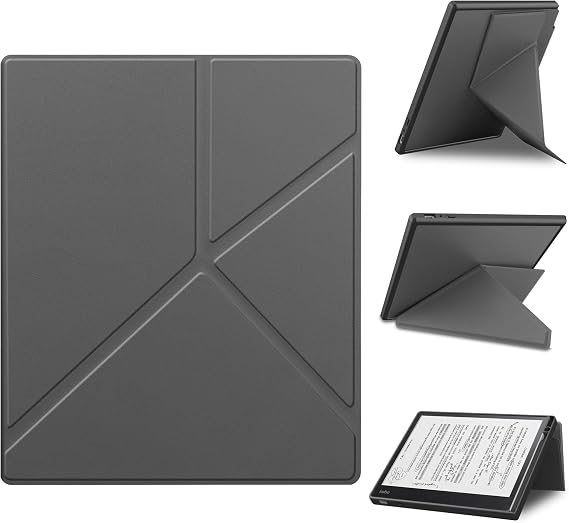 Slimshell Case for Kobo Elipsa 2E 10.3" 2023 Released, Origami Standing Lightweight PU Leather Stand Smart Cover with Auto Sleep Wake Feature for Kobo Elipsa 2E 10.3 inch with Pen Holder (Gray)