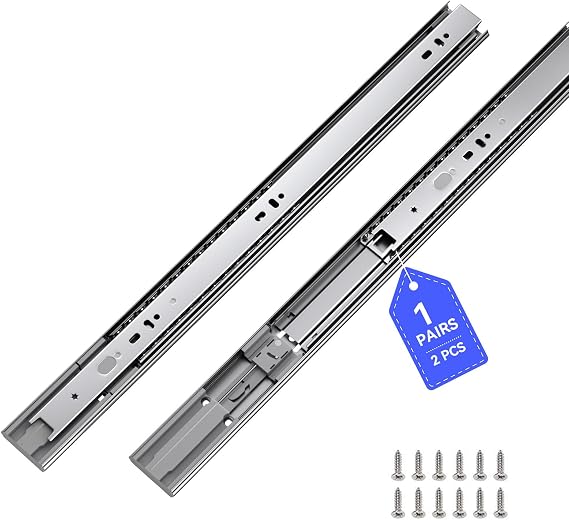 LONTAN 1 Pair Soft Close Drawer Slides 22 Inch Heavy Duty Cabinet Rails