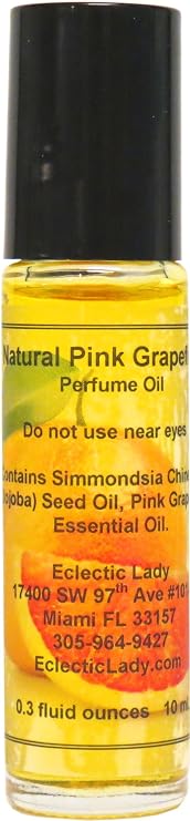 Eclectic Lady Pink Grapefruit Perfume Oil, 1.0 Oz Portable Roll-On Fragrance, Daily Use