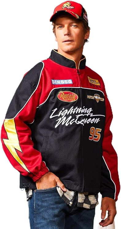 BoxLunch Disney Pixar Cars Lightning McQueen Moto Racing Jacket Exclusive