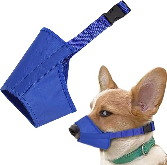 Parts Express Dog, Soft Anti-Biting Barking Chewing, Breathable Waterproof Adjustable for Small Medium Dogs,Blue (M)