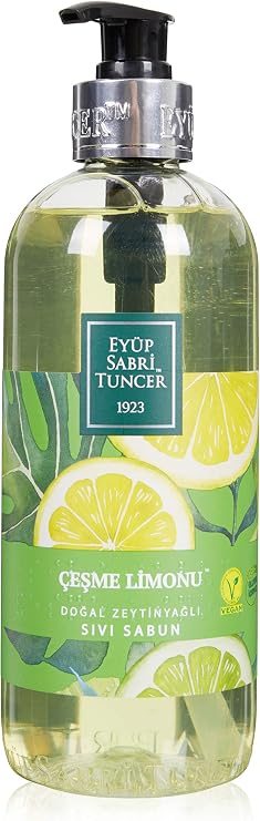 Eyüp Sabri Tuncer Doğal Zeytinyağlı Sıvı Sabun, Çeşme Limonu (500 ml)